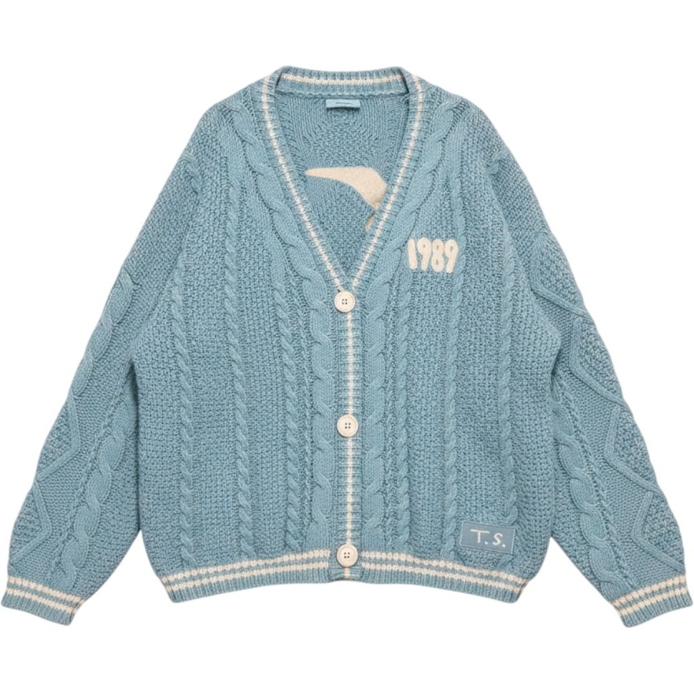 Taylor Swift 1989 Cardigan Unisex XL/2XL Blue Taylors Version Seagulls